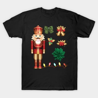 Merry Christmas Tree Golden Decorations T-Shirt